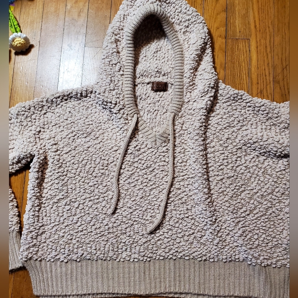 POL Textured Hoodie In Light Tan